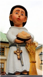 I'm reliably informed today is the feast day of St Hyacinth of Poland, patron saint of pierogi!!A 12th & 13th century Dominican friar & nephew of the Bishop of Kraków, he has several pierogi-based stories associated with him.Only fair to honour him, I guess...