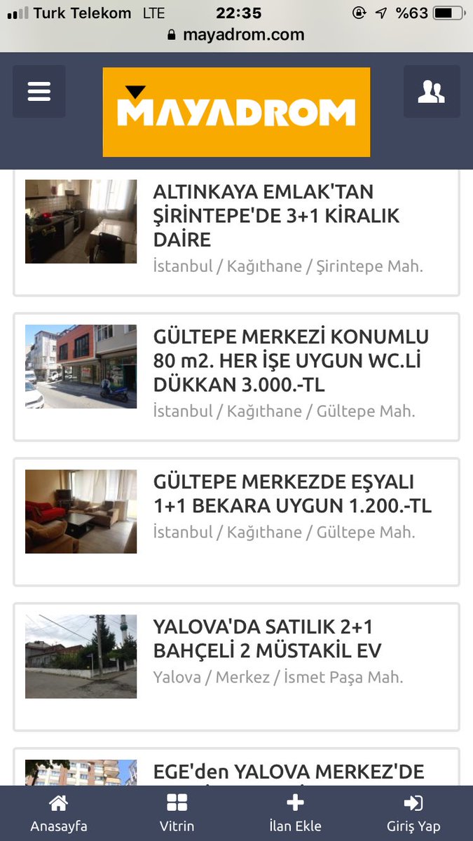 mayadromcom's tweet photo. https://t.co/L5kbsOyfYh - Hemen üye ol ücretsiz ilan gir @mayadromcom #ilan #sahibinden #mayadrom #myadron #ücretsiz #emlak #oto #galeri #garaj #vasıta #kiralık #mayadromcom https://t.co/W8GNuKSCb7