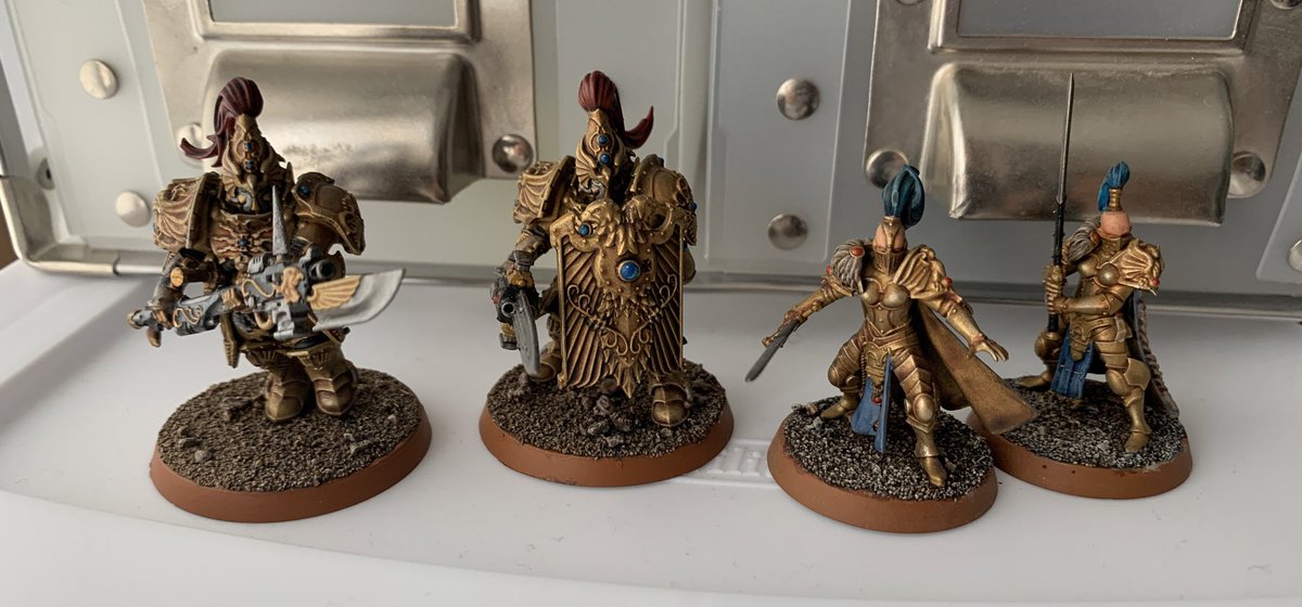 Yep. Here are some of my painted Custodes and Sisters of Silence. I need 1 guardian and 2 sisters to complete squads. Please PM if you have the above to sell. Shouldn’t have traded bits and pieces... #warhammer40000 #warhammer40k #custodes #sistersofsilence