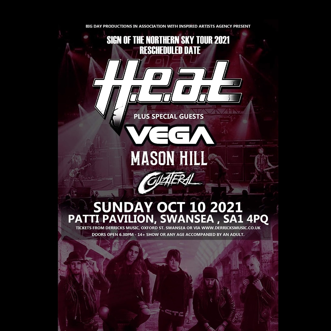 Rescheduled show announcement :
This decision has been made with agents and bands to make sure everyone is safe and we dont want to leave it any later to reschedule the shows. 
H.E.A.T  will now be on Sunday October 10th 2021.
derricksmusic.co.uk/Tickets.html?e…
ORIGINAL TICKETS STILL VALID