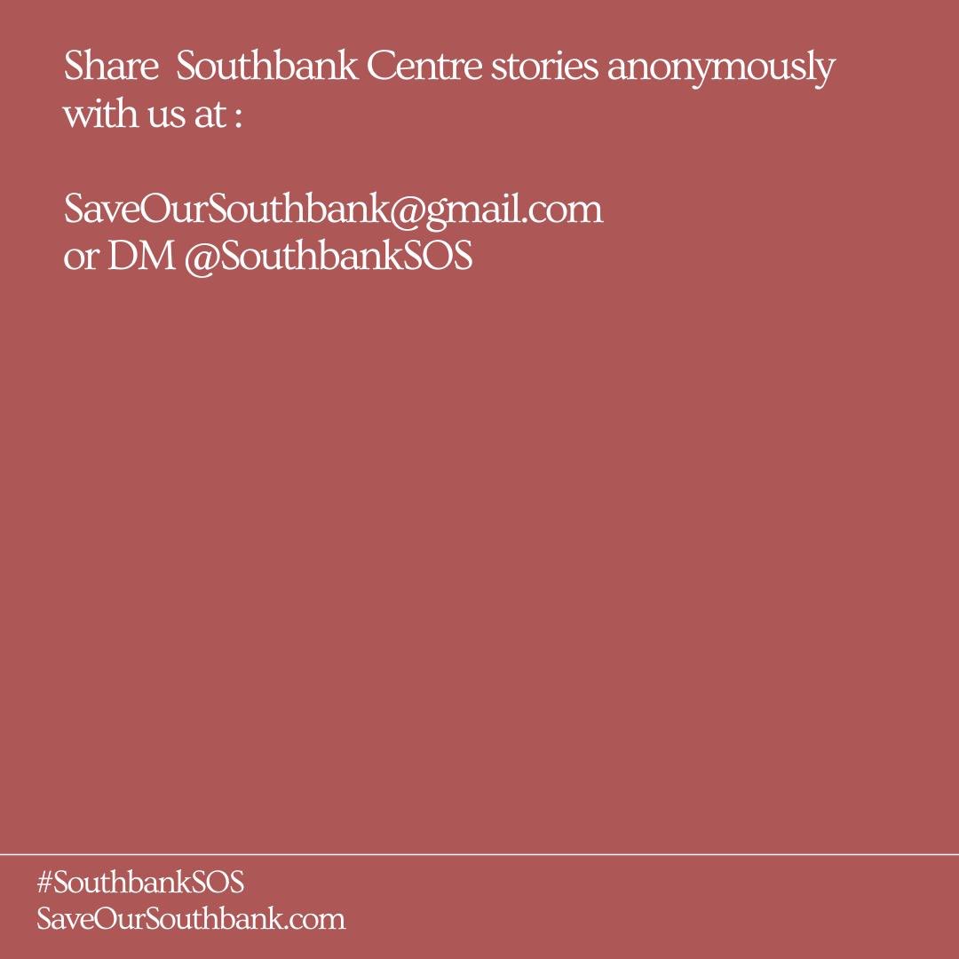 Read just one of the real life consequences of <a href="/southbankcentre/">Southbank Centre</a>’s betrayal of its staff and it’s own redundancy policy. #southbanksos #artsincrisis