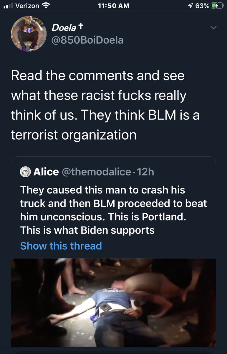 A BLM activist saw this thread of the brutal attack on the Portland man. His only concern? The comments in this thread