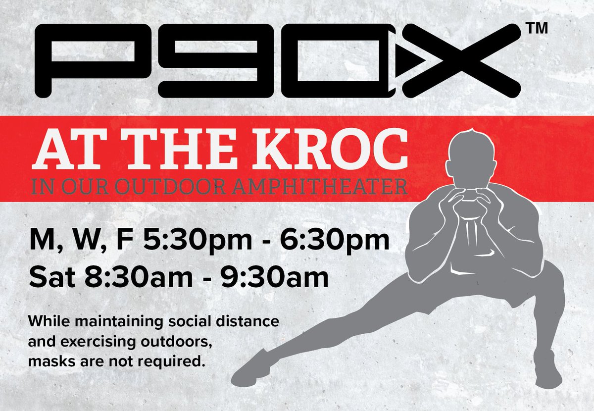 Our P90X classes have started up again and there’s room for you to join! They will be socially distanced and  outside, so no masks are required during this class! (Masks are still required at all times while inside the Kroc Center Facility.) We hope to see you soon!