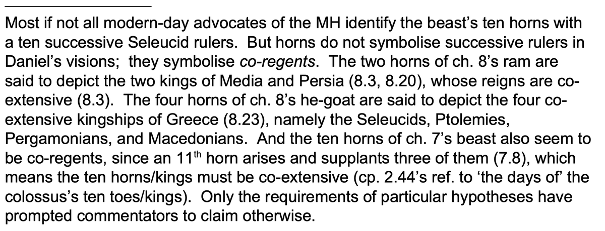 The Persian empire didn’t splinter up into four sub-empires.And the Greek empire was never ruled by ten co-regents.