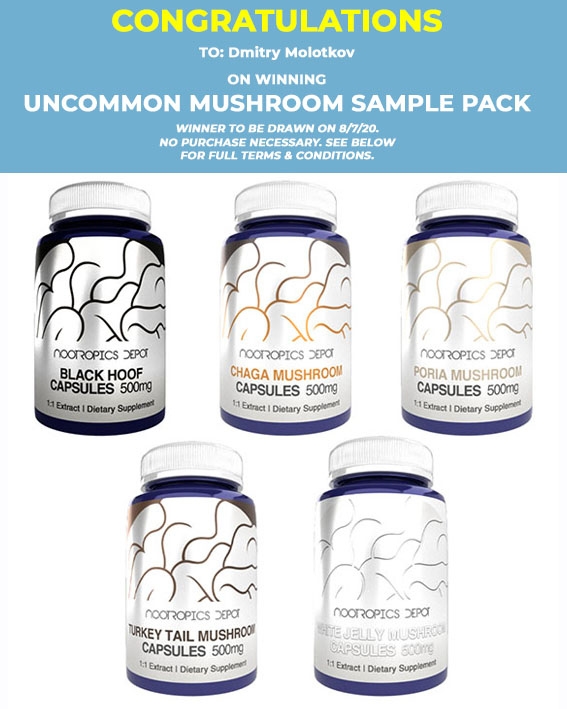 NootropicsDepot's tweet photo. And the winner is. . .drumroll please. . .
🥁
🥁
🥁
Dmitry Moloktov! 🎉🎊🎆🎈
Please check your email to claim your prize!
.
.
#giveaway #FREEstuff #winnerwinnerchickendinner #nootropicsdepot #smartsupplements #uncommonmushroom #samplepack https://t.co/LITK0yNTB6