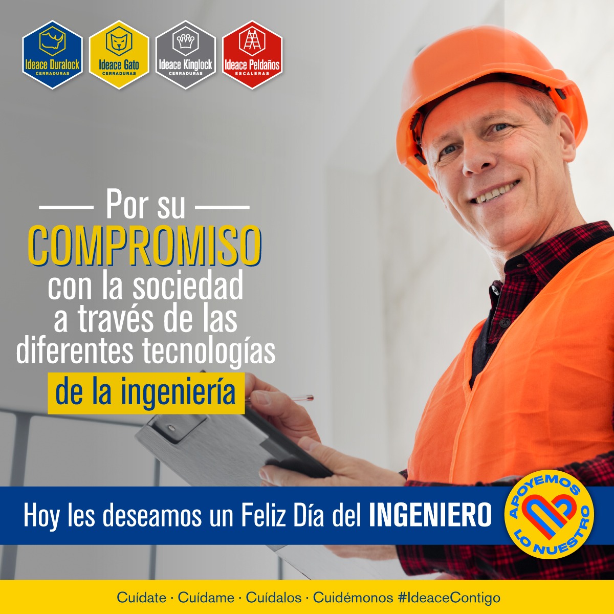 IdeaceSas's tweet photo. En #Ideace celebramos el compromiso que tienen con la sociedad y el mundo a través de las diferentes tecnologías aplicadas en la ingeniería 👨‍🔧👨‍🏭👨‍💻

¡Feliz Día del Ingenier@!

#ideacecontigo #díadelingeniero https://t.co/FAznDMhwOv