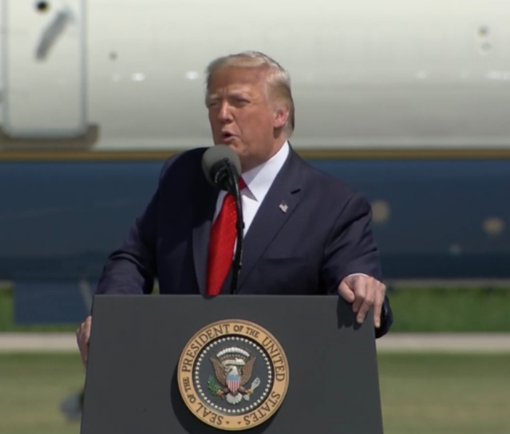 "The China plague will fade, but we will not forget," says  @POTUS.