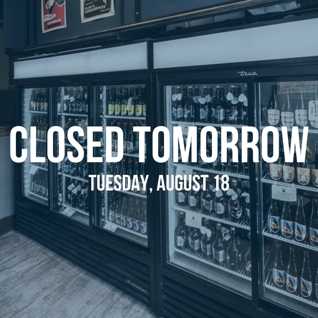Heads up! Our junction location will be closed tomorrow - but fret not, we'll be back at it again on Wednesday 🍻⁠
⁠
We apologize for any inconvenience.