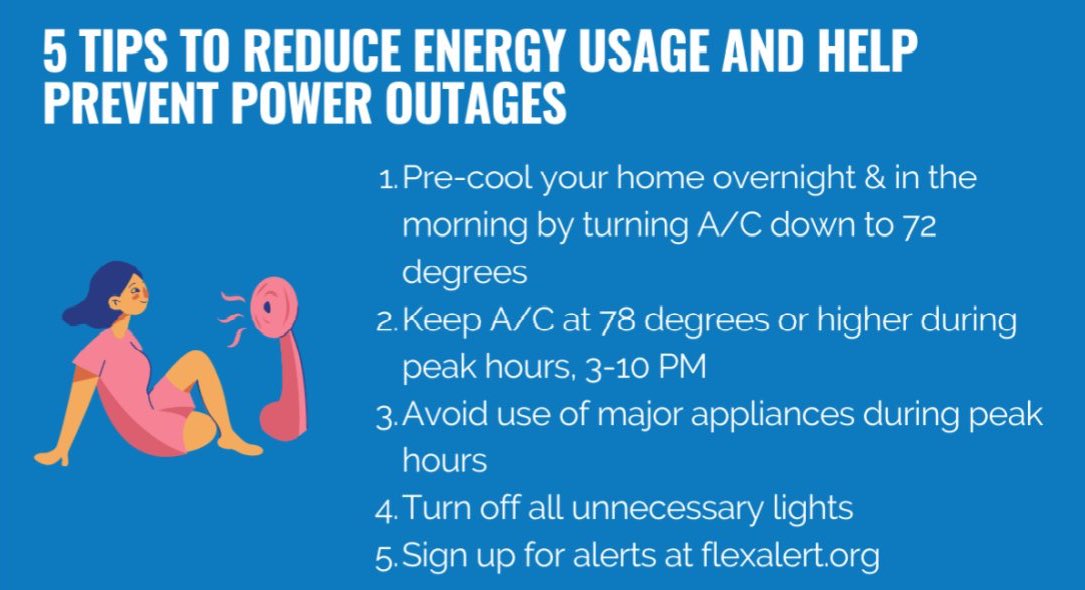 Sabrina Cervantes On Twitter California Is In A Historic Heat Wave And We All Need To Do Our Part Now To Reduce Energy Usage To Prevent Power Outages Between 3 10 Pm Set