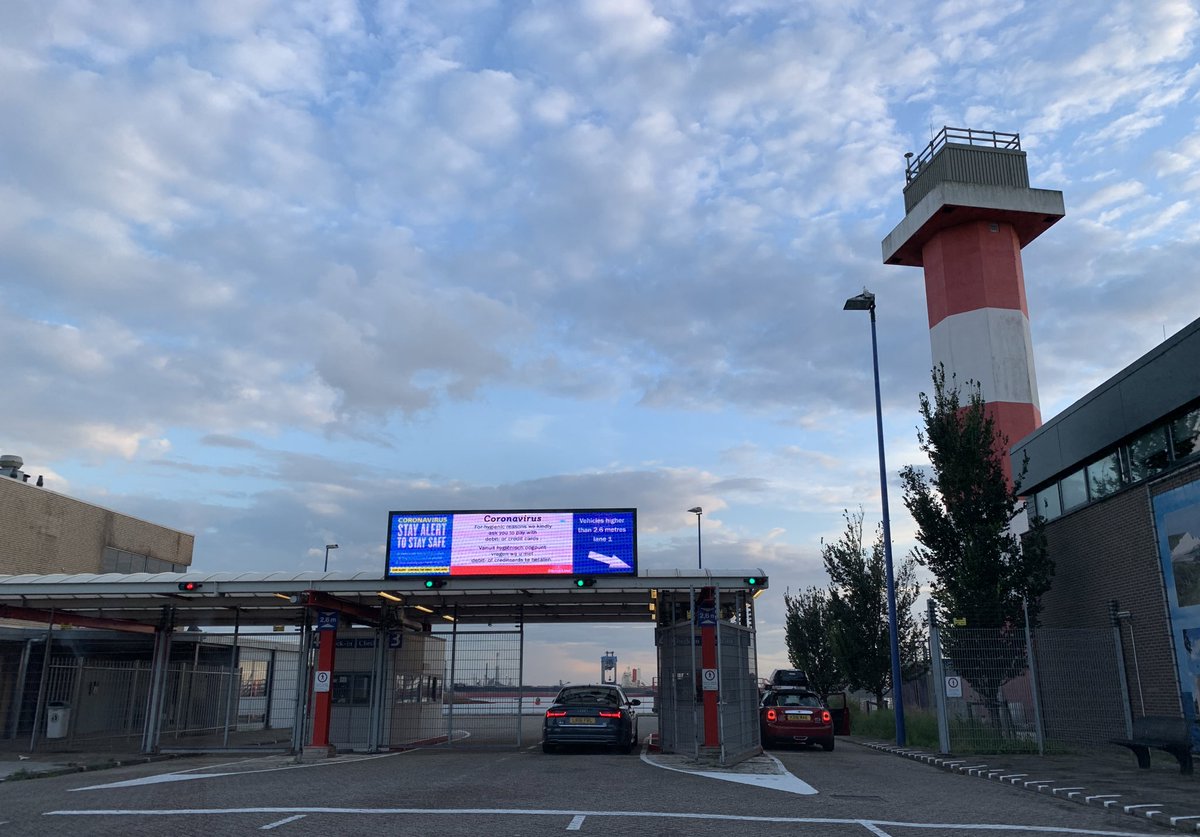 It’s not very crowded at all at the Dutch-UK ferry port at Hoek van Holland, especially since it is the end of summer holiday for many. Anyway, they asked if I’d filled out my customs health declaration... #Roadtrip into  #Quarantine