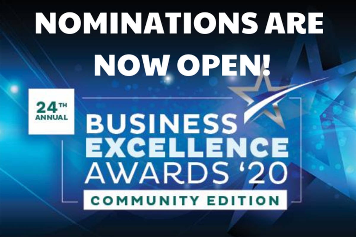 LangleyChamber's tweet photo. Nominations are NOW OPEN for the 2020 Business Excellence Awards "Community Edition" with 6 new categories: https://t.co/3vCemjahkS. #GLCCEvents https://t.co/wyxTUkvaYW