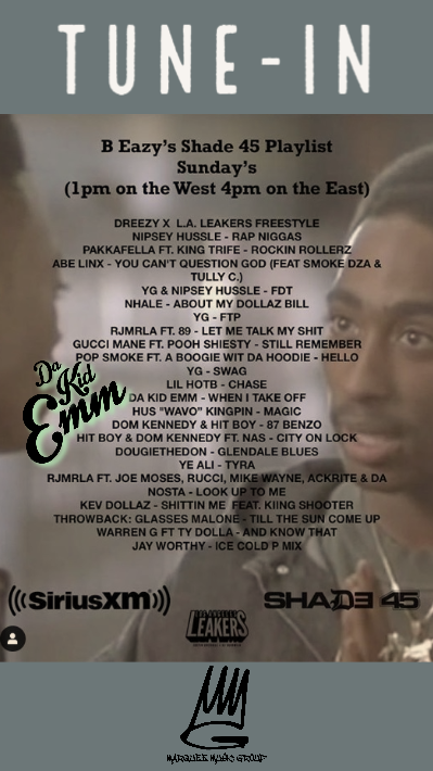 marqueemg's tweet image. #Congrats ✊🏿 to #Baltimore #rapper @DaKidEmm🎤+ a huge S/o 2 🎧@BEazyTheDJ + the whole @TheLALeakers team!! @SIRIUSXM @Shade45