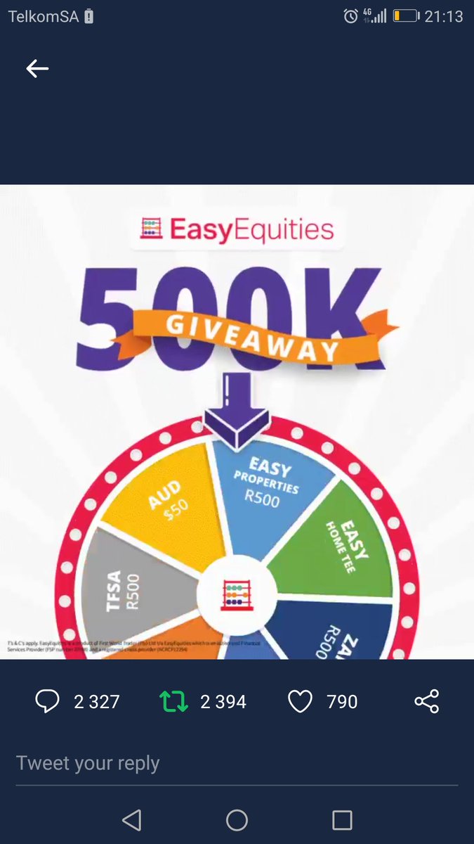 TsoloTman's tweet photo. @EasyEquities #Easy500 https://t.co/WGIO6v2ksY
