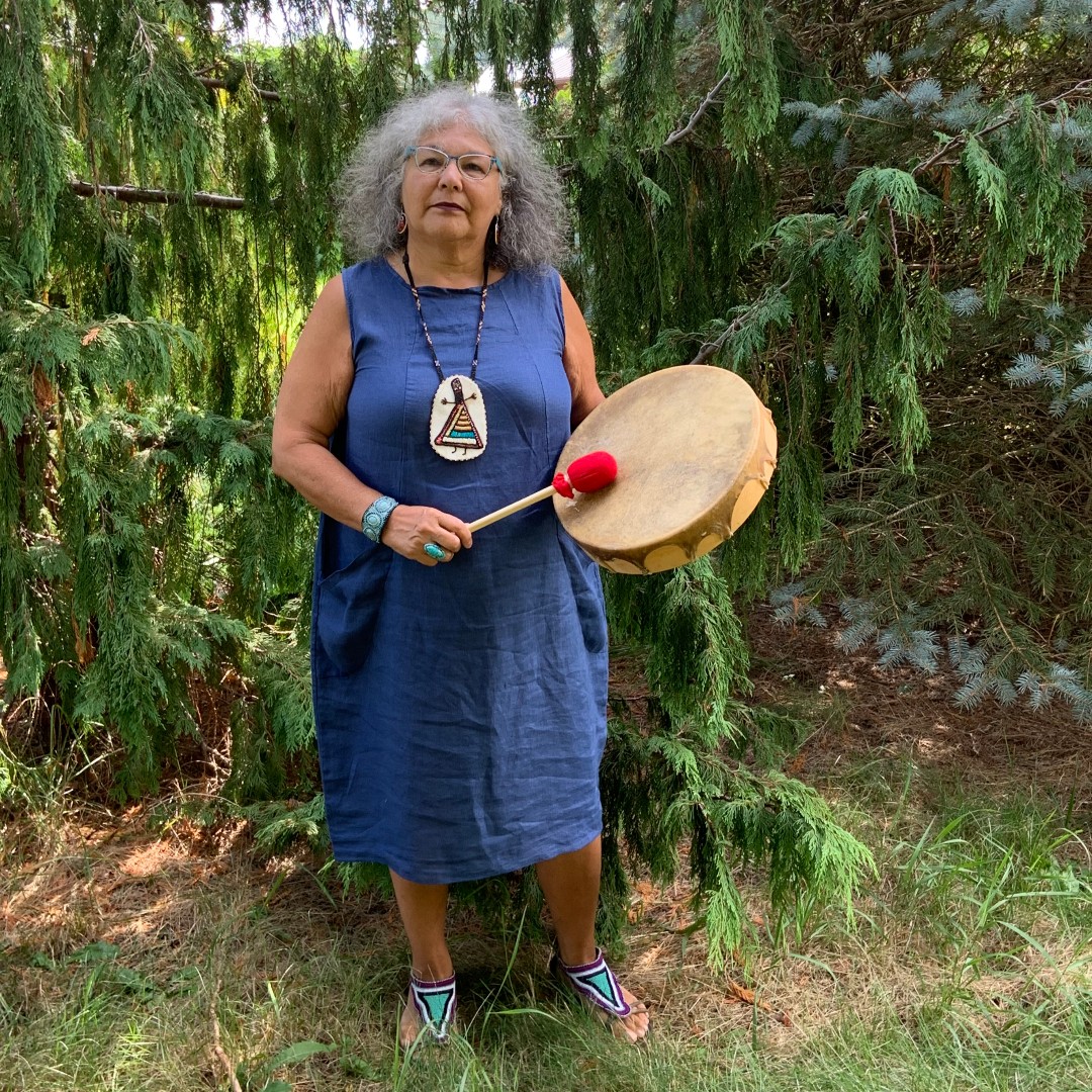 Today, I am joining Martha Martin's call to drum for justice for the murder of her daughter, Chantel Moore, and for all our Sisters, Mothers, Grandmothers and Aunties! #NoMoreMMIWG #StoptheGenocide #EndSystemicRacism #JusticeForChantelMoore #DrumForJustice #solidarity