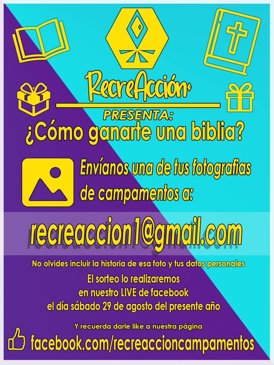 Recreaccion1's tweet photo. ¿Cómo te puedes ganar una biblia? https://t.co/kZKxnXY616