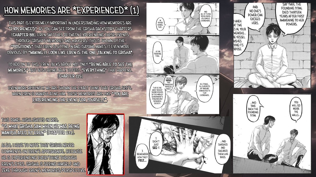 I decided to make this thread on chapter 121 of Attack on Titan, in an attempt to explain how Paths, The Attack Titan etc work. There still seems to be some confusion, so I went over the aspects that are important to understand this.MAJOR ATTACK ON TITAN SPOILERS BELOW