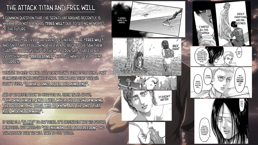 I decided to make this thread on chapter 121 of Attack on Titan, in an attempt to explain how Paths, The Attack Titan etc work. There still seems to be some confusion, so I went over the aspects that are important to understand this.MAJOR ATTACK ON TITAN SPOILERS BELOW