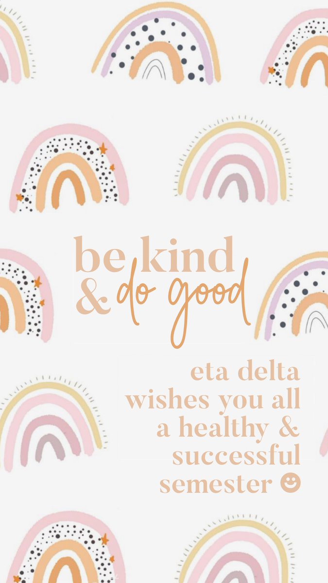 DG_UNF's tweet photo. The sisters of Eta Delta wish you all a safe and successful semester! Remember to be extra kind and do good by practicing healthy habits! 🦋🌈🌟 https://t.co/0q5nFswp1Y