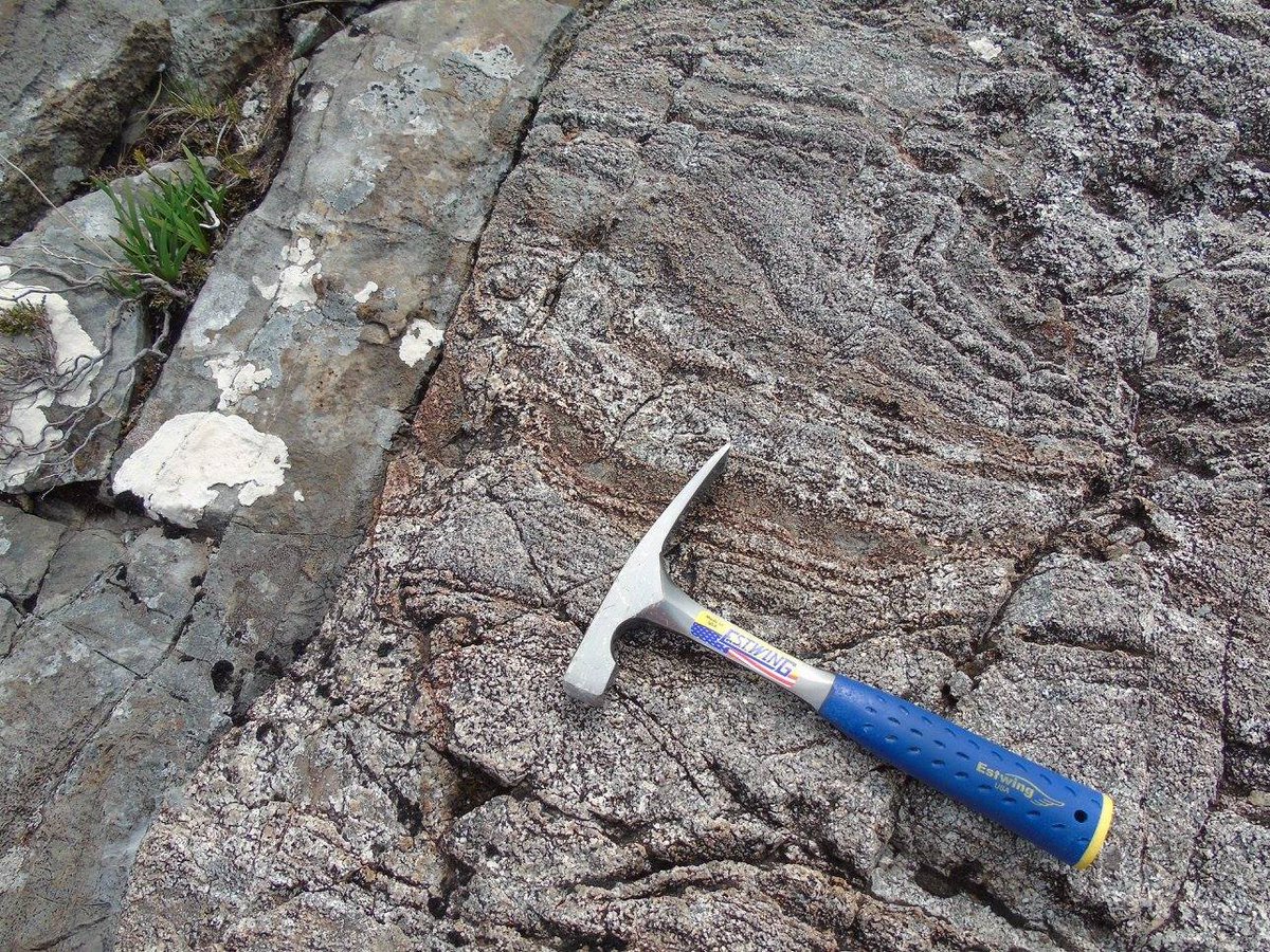 Geology_Tim's tweet photo. #GeoHammerTime Once again on Rum and you can see just how new my hammer was on this trip! I was meant to have a cheap £25 hammer but was offered this hammer for no extra charge after they made a mistake! I lucked out there! #Geology #Hammers https://t.co/e01mgYhqCu