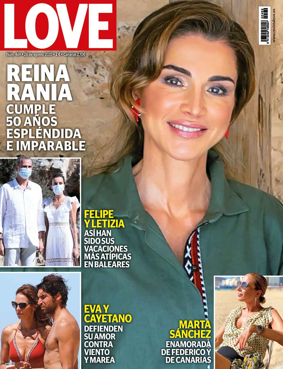 Esta semana en tu Revista LOVE, Rania de Jordania cumple 50 años espléndida e imparable, considerada como la royals más guapa y con más estilo ¡Ya en tu quiosco! 
➡️  bit.ly/323TuOT