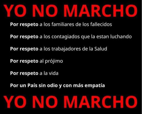 tonykaik's tweet photo. #YoNoMarcho Por responsabilidad civil y social.
Por respeto a
los médicos y a
todo el personal esencial. 
Por respeto a los mayores que hace 150 dias estan aislados
Por los que perdieron la vida
Por los 1710 que hoy estan en terapia intensiva  
Por mi, por vos , por todos https://t.co/MDpSWvUTLr