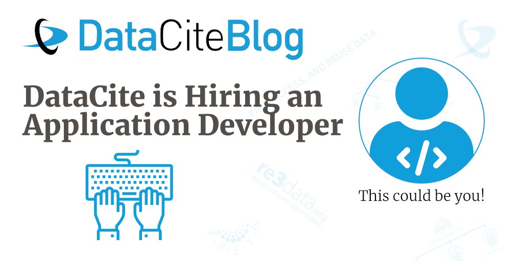 Would you like to help build scholarly infrastructure using technologies such as GraphQL and React? Then apply for an open application developer position at <a href="/datacite/">DataCite (inactive Mar 2025)</a>. Please share and retweet! doi.org/10.5438/4g5x-4… 🦾<a href="/makedatacount/">Make Data Count</a> #WeAreHiring #OpenScience #ResearchData
