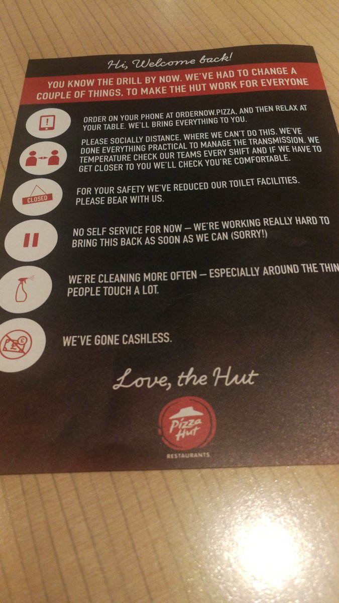 DanielleLane1's tweet photo. If you're worried about being safe and eating out. Head to pizza hut in Cardiff Bay best Covid changes yet! Excellent @pizzahut  #Covid_19 #EatOutHelpOut https://t.co/Pwicdn2OaF