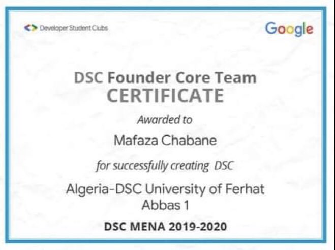 Been great 2019 session with an amazing team! 
Looking forward for a better 2020 session! 😁
P.S we won the MENA solution challenge 😉, next year we’ll..
<a href="/SkanderHamdi11/">Skander Hamdi</a>  <a href="/ChabaneMafaza/">Mafaza Chabane</a> @Raoudhaych <a href="/MouhamedBerrimi/">Mohamed Berrimi, Ph.D, Ph.D</a> @gdg <a href="/DSC_UFAS1/">DSC UFAS 1 Setif</a> <a href="/abid_salim/">Salim Abid سليم عبيد</a>