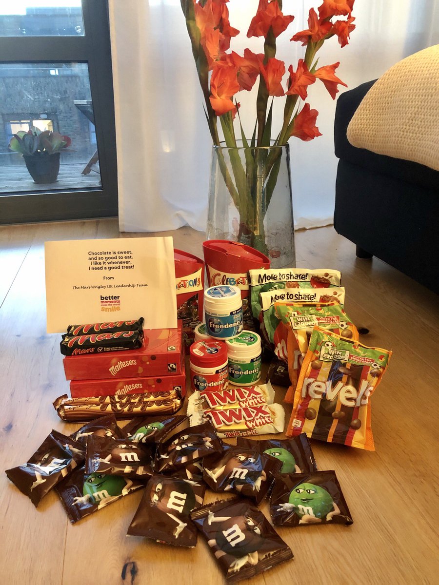 Things just got a little sweeter. Thank you <a href="/MarsUK/">Mars UK</a> for 66 portions of treats for my home office! (yes, I read nutrition and portion labels for a living) #moresmiles #moretoshare #proudlymars