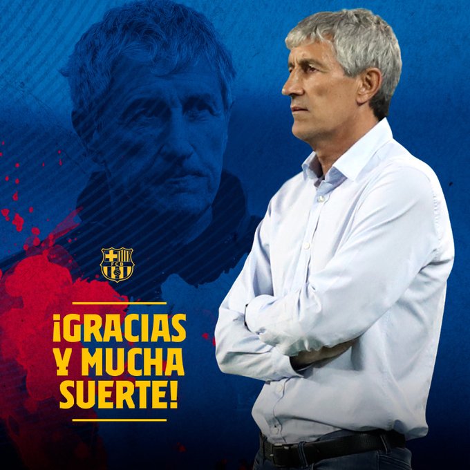 ATV_C17's tweet photo. La Junta Directiva del @FCBarcelona_es  ha acordado que Quique Setién deja de ser el entrenador del primer equipo. https://t.co/1K0yEaupZl