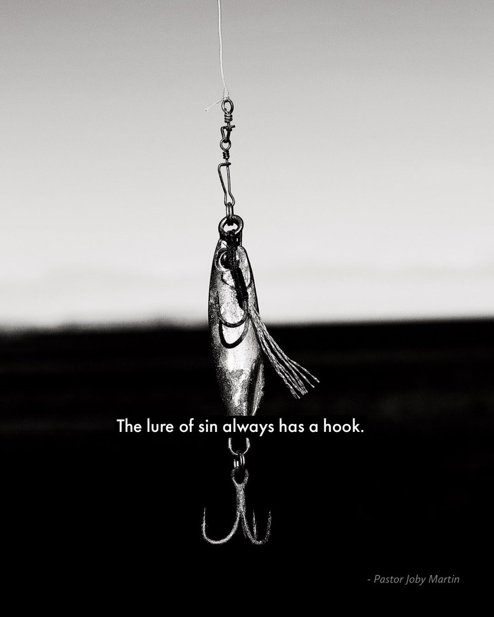 jobymartin's tweet photo. I’ve said this many times but rebellion feels like fun and freedom but can only lead to bondage. The lure of sin ALWAYS has a hook... https://t.co/VEGzbgJRWU