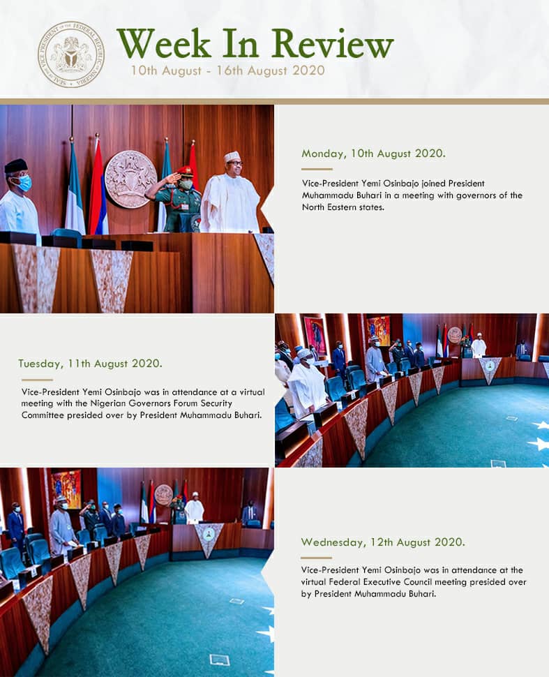 ProfOsinbajo's tweet photo. Here is a recap of some of the things we were up to last week.

Please follow the journey 👇🏾👇🏾👇🏾 https://t.co/4efim8lIIK