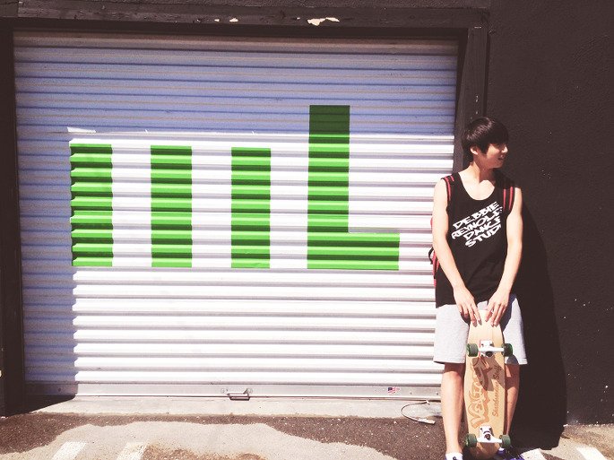 this is & #39;MOVEMENT LIFE STYLE& #39;. it& #39;s the place where i received my lessons.~since i happened to arrive very early before the lesson there wasn& #39;t anyone there. ㅜㅜi bought the skateboard in the US and started skateboarding for the first time!!