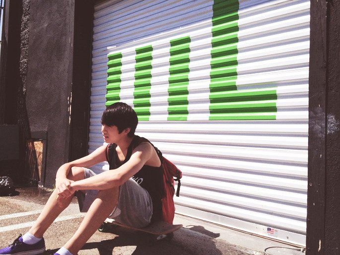 this is & #39;MOVEMENT LIFE STYLE& #39;. it& #39;s the place where i received my lessons.~since i happened to arrive very early before the lesson there wasn& #39;t anyone there. ㅜㅜi bought the skateboard in the US and started skateboarding for the first time!!