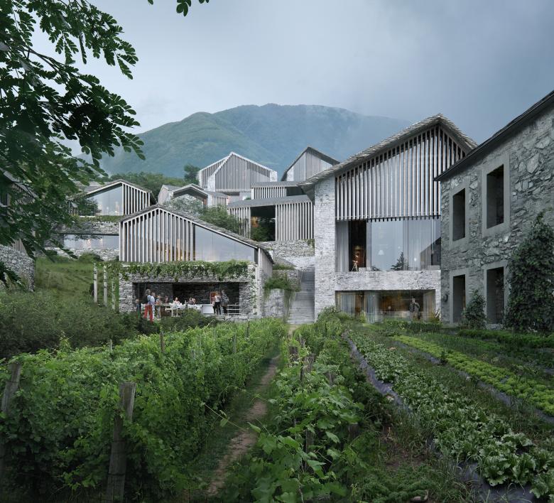 archinomy's tweet image. Lago Maggiore Retreat Oppenheim Architecture world-architects.com/en/oppenheim-a… #designincontext #designinnature #landscapedesign #mountainretreat #Ticino #Switzerland #Oppenheim #boutiquehotel #hospitalitydesign #roofdesign #facadedesgin #silhouettedesign