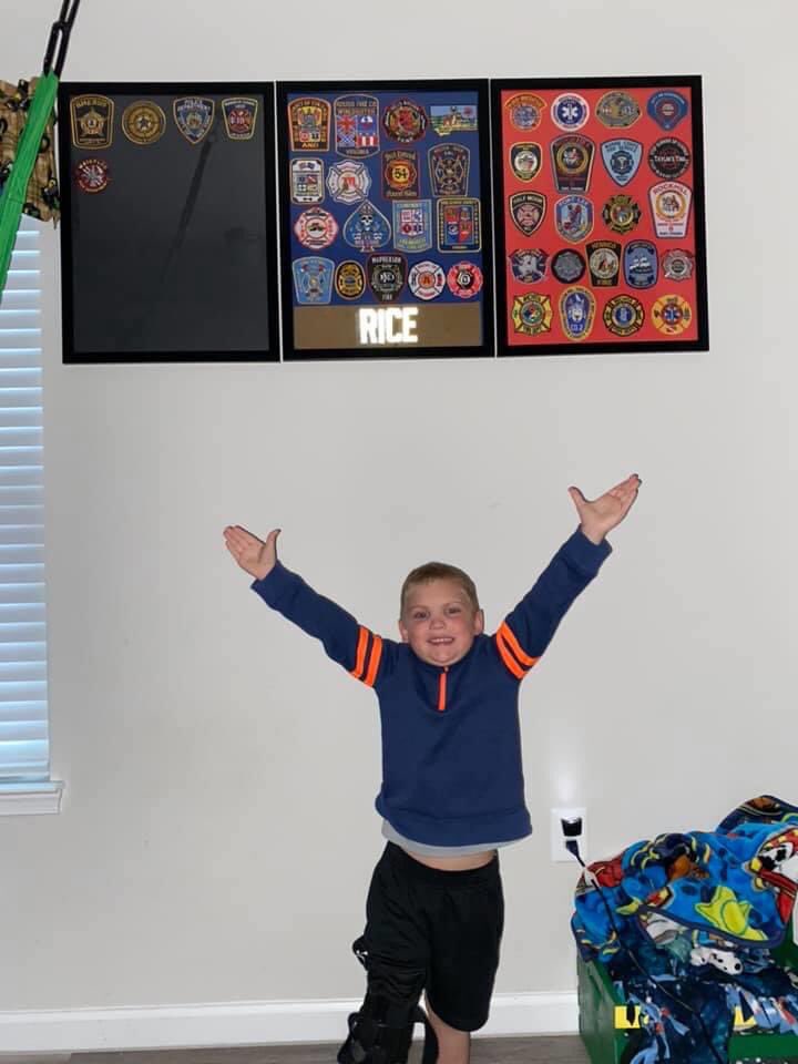 IrishEMT's tweet photo. @LaceyFireDist3 @LaceyPolice A friend of mine has a son who is trying to collect FD and PD patches from all 50 states.  He is in love with all things FF/LEO.  He’s had a rough start in life and getting patches makes his day.  Is there any way y’all could help this lil man out? https://t.co/CMaRSnIrsn
