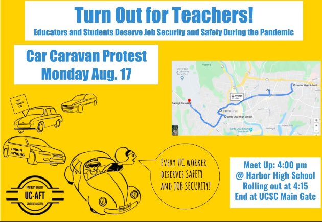 AbolishSC's tweet photo. Today in Santa Cruz! Turn out for teachers, lecturers, and students. 
@ 4pm Harbor High School https://t.co/l8lhjdJe1E