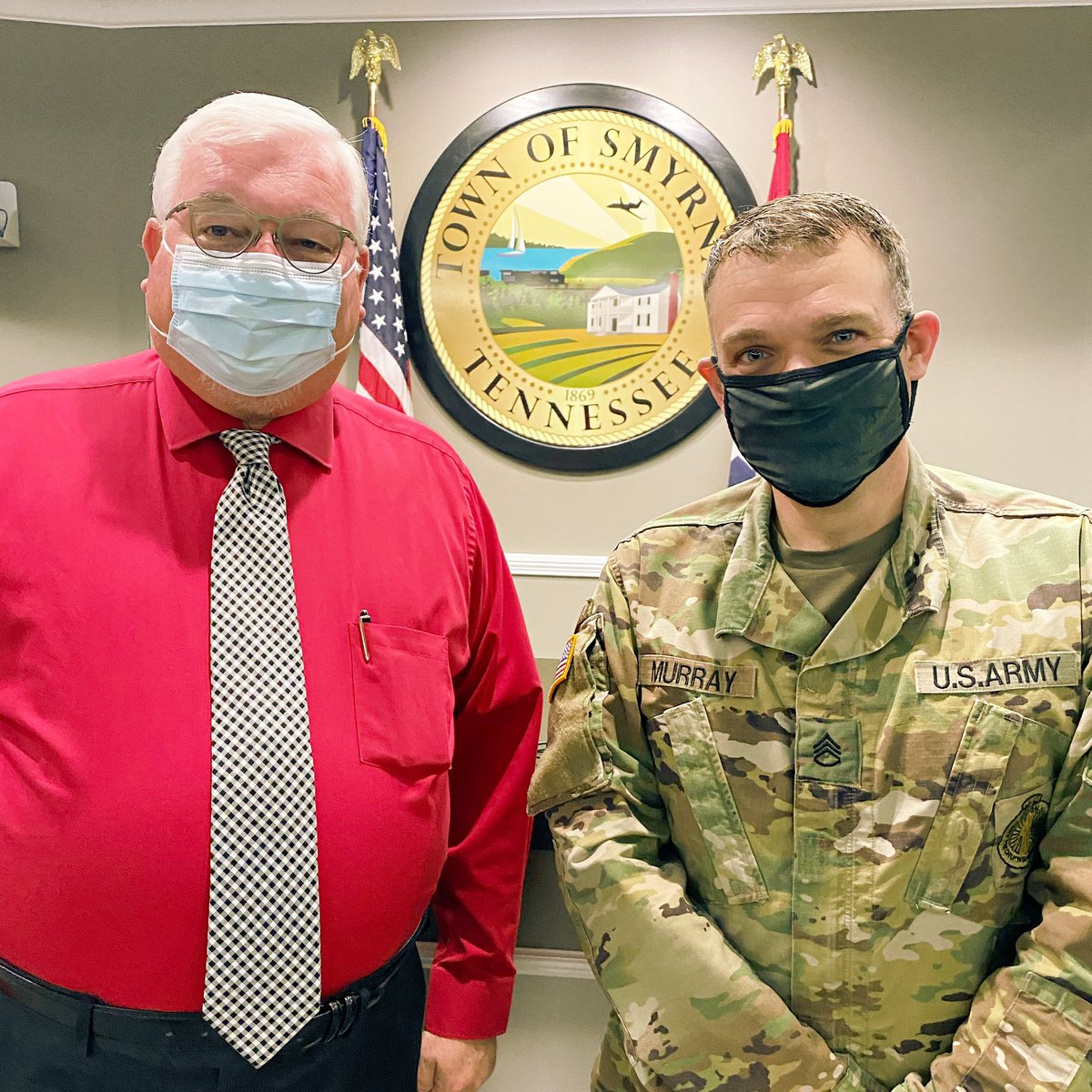 It was an absolute pleasure to meet with the <a href="/TownofSmyrnaTN/">Town of Smyrna</a> Town Manager, Brian Hercules! I look forward to all of the opportunities the Tennessee Army National Guard will be able to serve our community in! #GoGuard #LiveHereServeHere