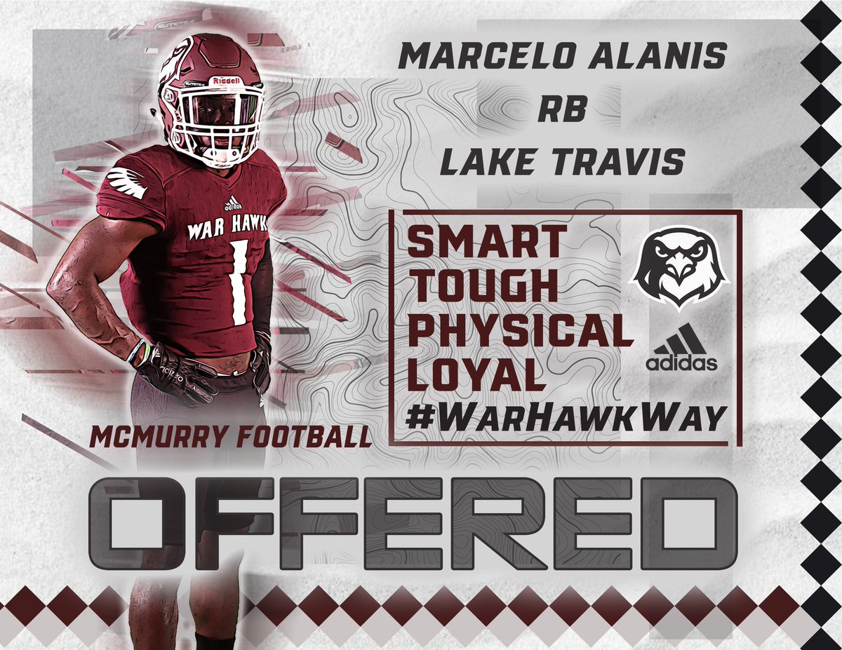 MarceloAlanis23's tweet photo. After a great call with @CoachGarciaMCM, I am blessed to announce I have received an offer to play football at McMurry University #AGTG #buiLTdifferent #Warhawkway @LT_FBRecruiting @LTHSCavFootball @McMURRYFOOTBALL https://t.co/2WvyNKOJQ0
