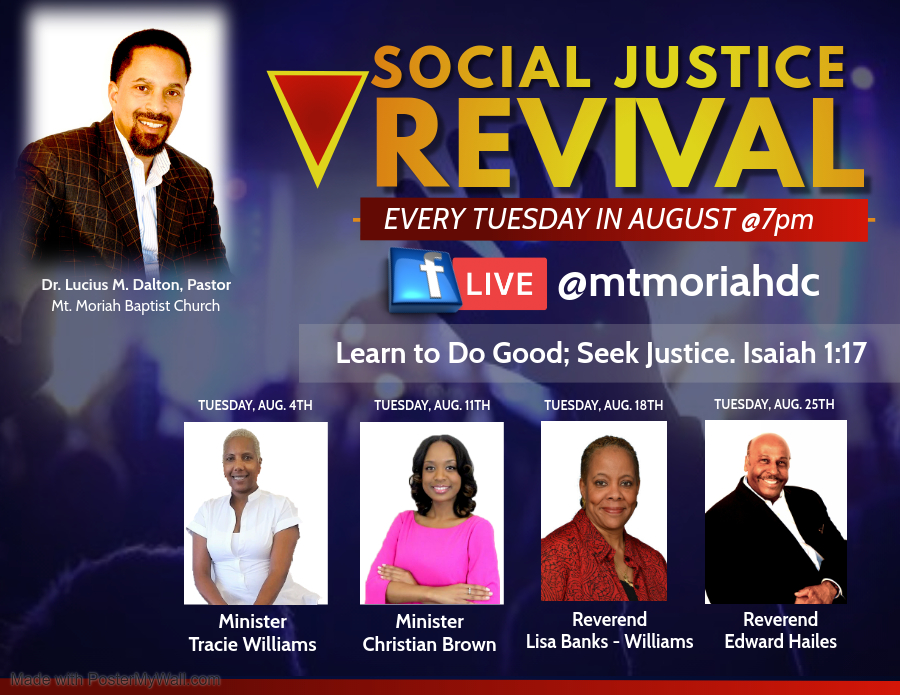 MoriahNews's tweet photo. Social Justice Revival
Tuesday Aug 18th at 7pm --Join us on FB Live: https://t.co/Cv55eh3hpl
w/ Pastor @luciusmdalton
#socialjustice #justiceforbreonataylor #justiceforgeorgefloyd #mercy #peace #mercy #love #justice #nojusticenopeace #whatdoesgodsay #mmbcrevival https://t.co/ytYcbw2cvz
