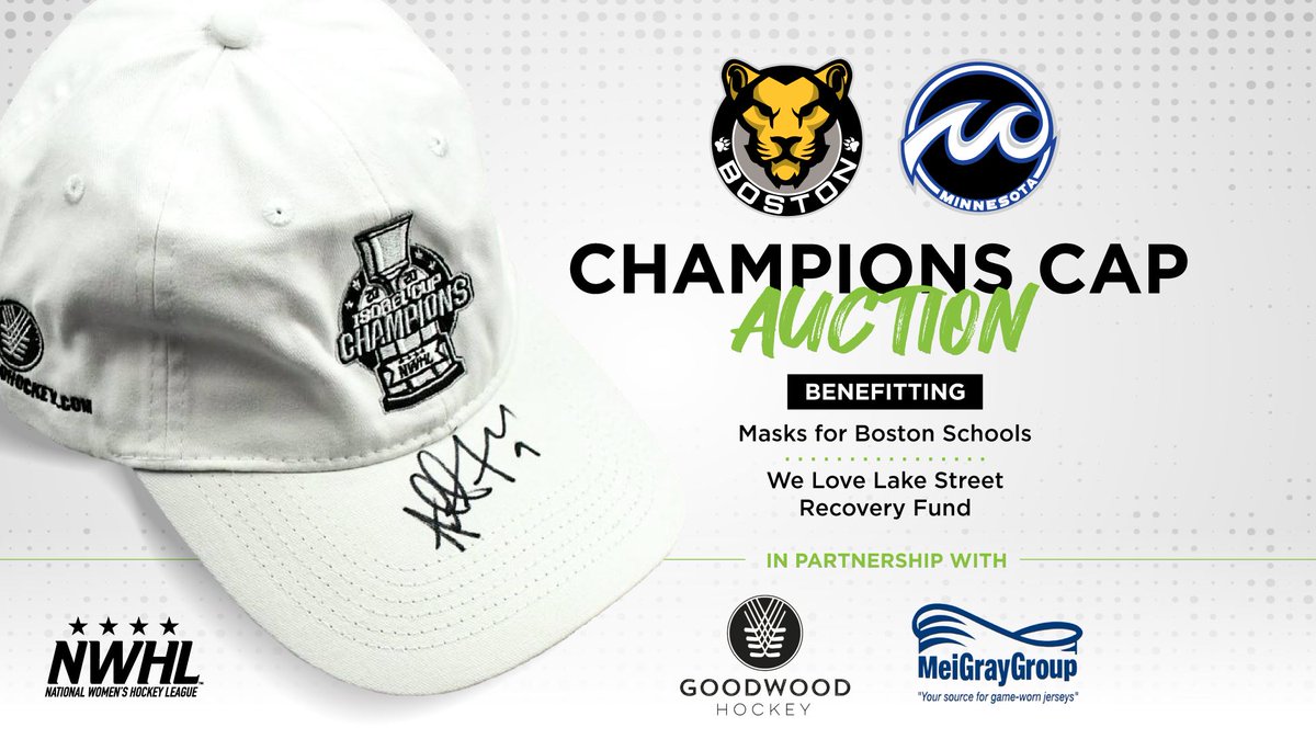 Amanda_Boulier's tweet photo. Bid on an Isobel Cup final hat signed by myself or one of my @WhitecapsHockey teammates! All proceeds from Whitecaps hats will be donated to the We Love Lake Street Recovery Fund. 

🔗: https://t.co/OROQ3h1NyC https://t.co/EK0jhUCCKL