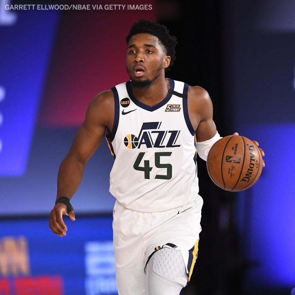 SportsCenter's tweet photo. At 23 years old, Donovan Mitchell is the youngest player to score 50+ points in a playoff game since Michael Jordan's 63 against the Celtics in 1986 🤯

(h/t @espn_macmahon) https://t.co/6oNQeiFR70