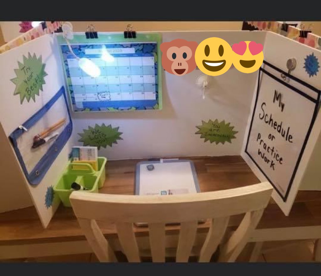 gemhtx's tweet photo. How amazing are these learning environments at home?! Such a great idea! #DollarTreeHack 💚 https://t.co/0Qo0VKIIsq