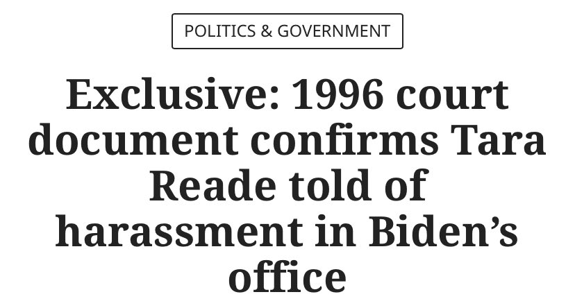 7. Court documents from her divorce corroborate that Reade told her ex husband about harassment in Biden’s office, and that “it was obvious that this event had a very traumatic effect” on her. Read more here:  https://www.sanluisobispo.com/news/politics-government/article242527331.html#storylink=cpy