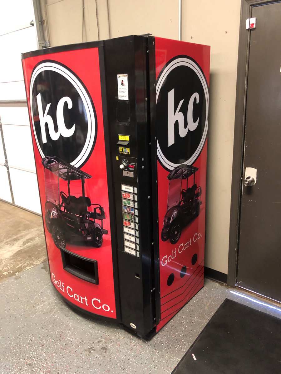 SpeedproShawnee's tweet image. Just finished wrapping this vending machine for KC Golf Cart Company. ● Call SpeedPro Imaging Shawnee (913) 441-7955 for a free estimate! Completed jobs at: on.fb.me/1L2zIpg #VendingMachineWrap #IndoorGraphics #LargeFormatPrinting