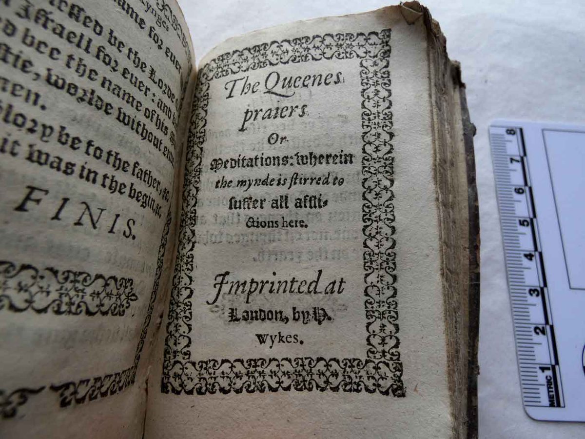 The book is a copy of 'The King's Psalms', printed in London in 1568, and considering where it had been, it was in remarkably good condition. Only one other copy is listed as having survived, and that is in the British library.