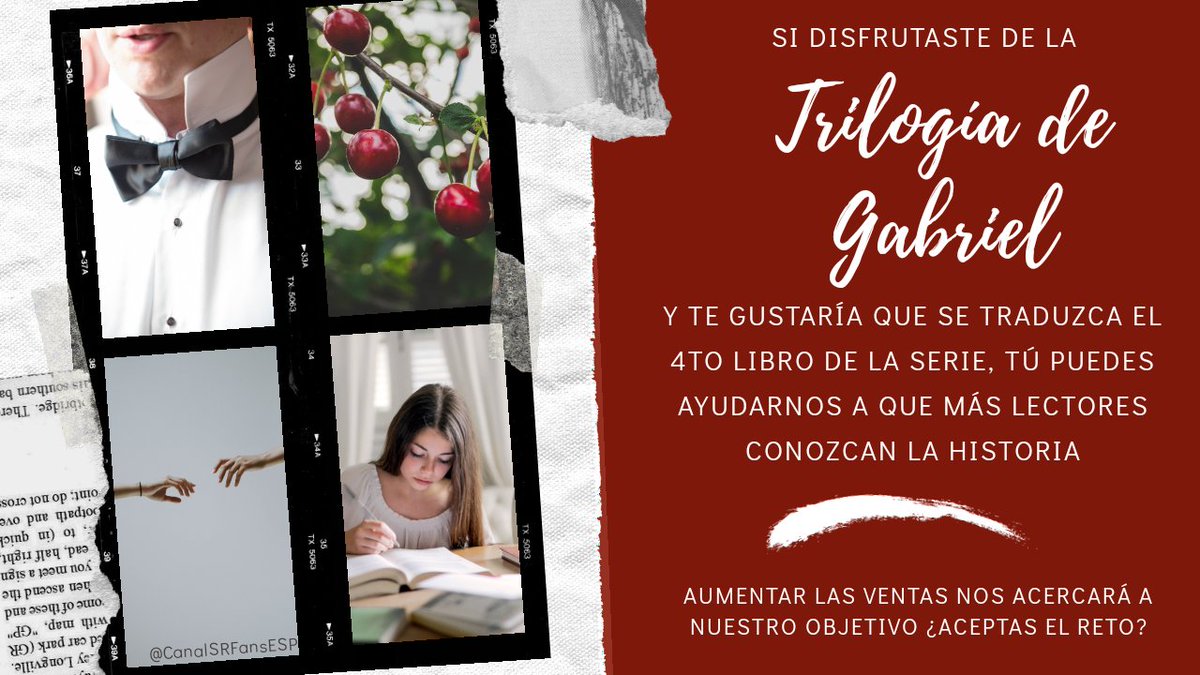 ¡Llegó el momento de actuar! ¿Realmente deseas seguir leyendo a <a href="/sylvainreynard/">Sylvain Reynard</a> en español? ¿Deseas apoyarlo en todos los esfuerzos que se realicen para la traducción de #GabrielsPromiseenEspañol?
¡Estás reclutado! <a href="/CanalSRFansESP/">Canal SRFansESP</a> <a href="/Argyle_Empire/">Argyle Empire</a>
ow.ly/g33c50B0UCs?am…