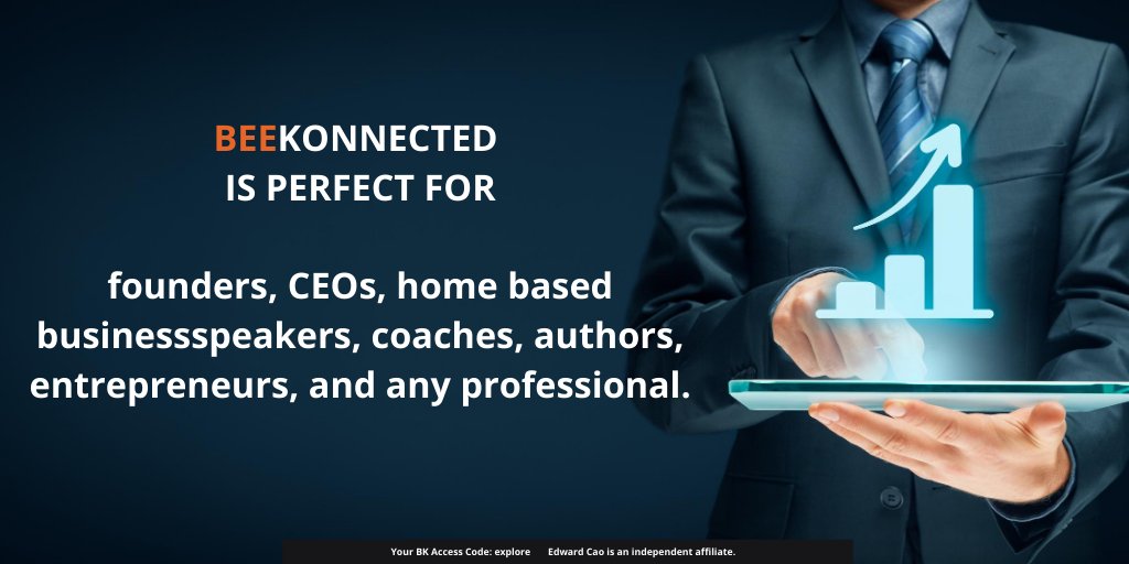 BeeKonnected_'s tweet photo. Beekonnected is perfect for: founders, CEOs, home based business, speakers, coaches, authors, entrepreneurs, and any professional. 

#Beekonnected #KonnectionGenerator  #founders #CEOs #homebasedbusiness #speaker #coach #author #entrepreneurs #professional #businessprofessional https://t.co/LmoA9L2ps7