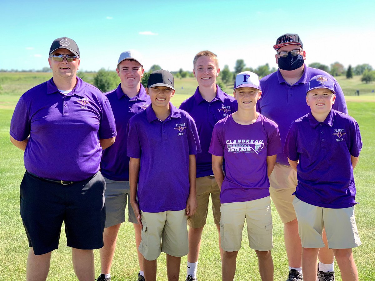 FlierGolf's tweet photo. Here are today’s scores! Good work today fellas. We had a fun first tournament! We will be back at it Thursday in Milbank! https://t.co/m3TZYKdouY