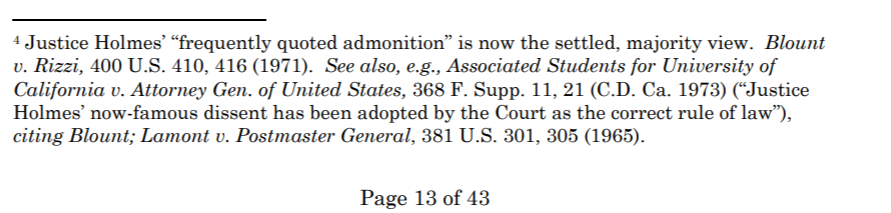 But it turns out later courts have decided Justice Holmes was right on this one. (/18)